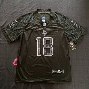 NFL Minnesota Vikings Justin Jefferson #18 Nike Mens Black Jersey Sz M